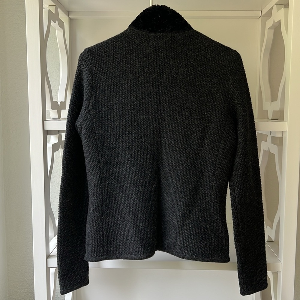 Lauren Ralph Lauren Black Lambswool Lady Jacket Parisian Cardigan Sweater Size M - Picture 3 of 10